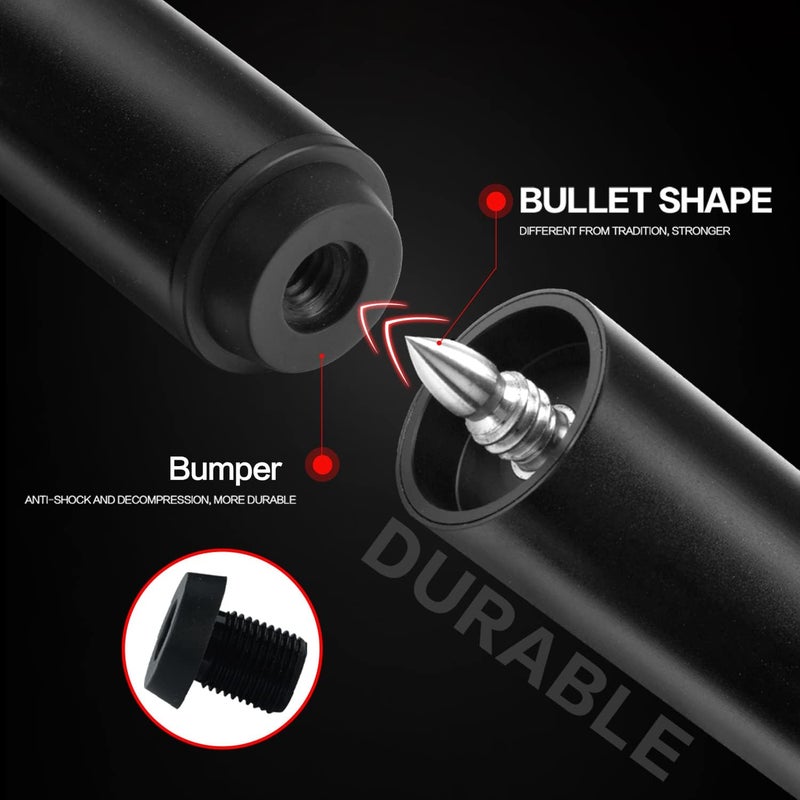 CRICAL Pool Cue Extension 2/3/4/8 Inch Metal Billiard Cue Extension with 3 Bumpers Billiard Accessories - Image 5